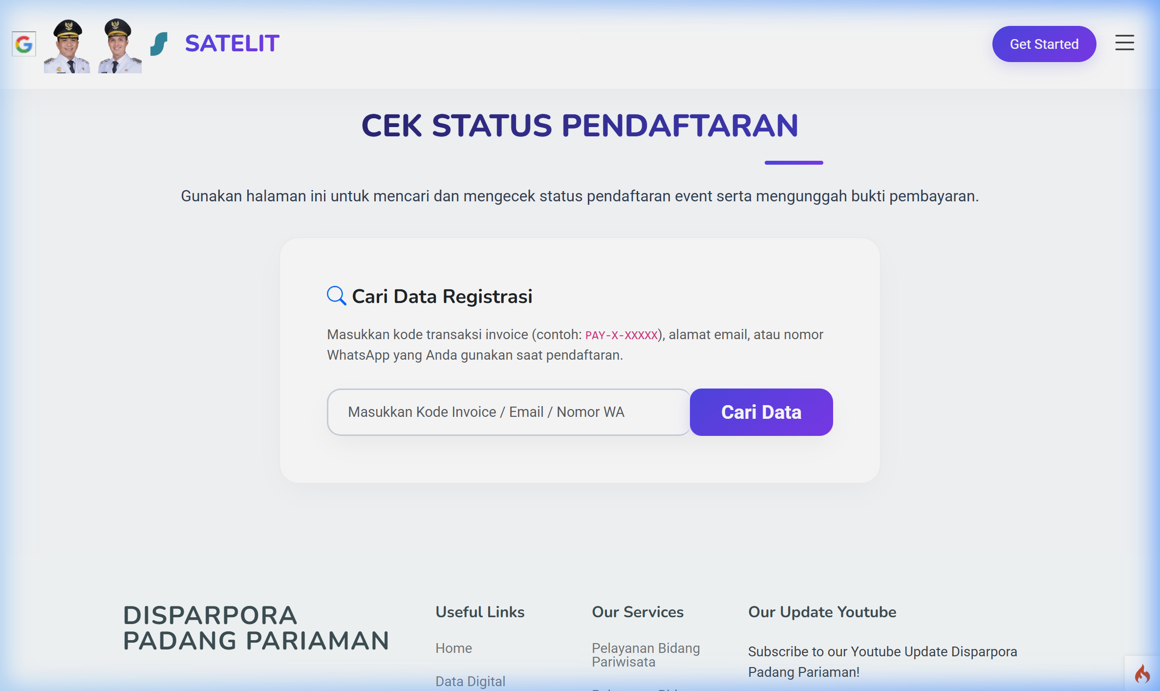 Status Pendaftaran PC